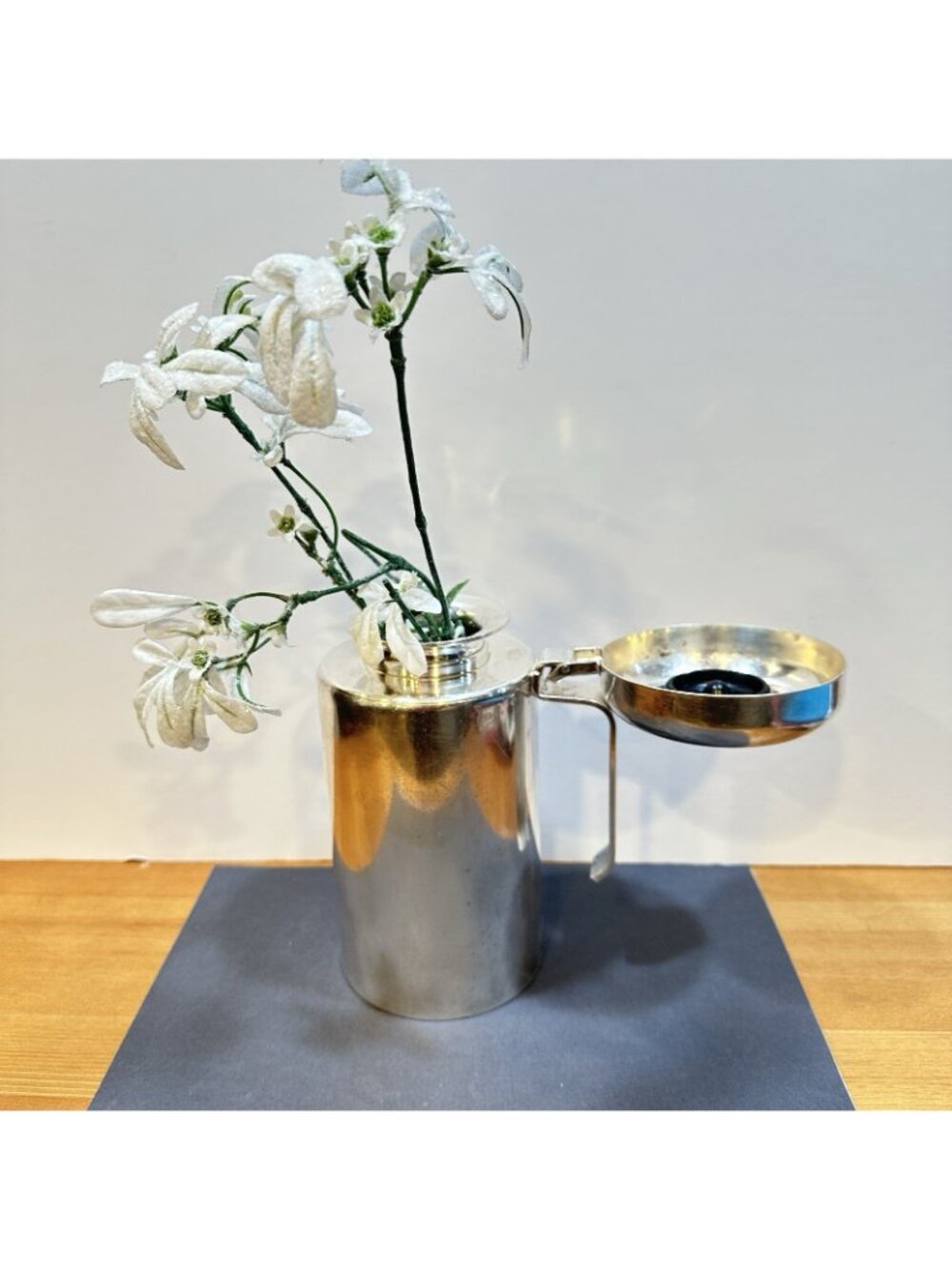 Vintage Sambonet Italy Stainless Steel Vase Minimalist MCM Decor Vessel
